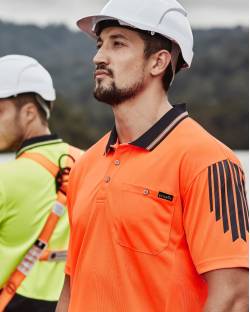 Hi Vis Flux Short Sleeve Polo by Syzmik
